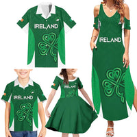 Custom Ireland Rugby Family Matching Summer Maxi Dress and Hawaiian Shirt Irish Celtic Shamrock