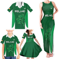 Custom Ireland Rugby Family Matching Tank Maxi Dress and Hawaiian Shirt Irish Celtic Shamrock