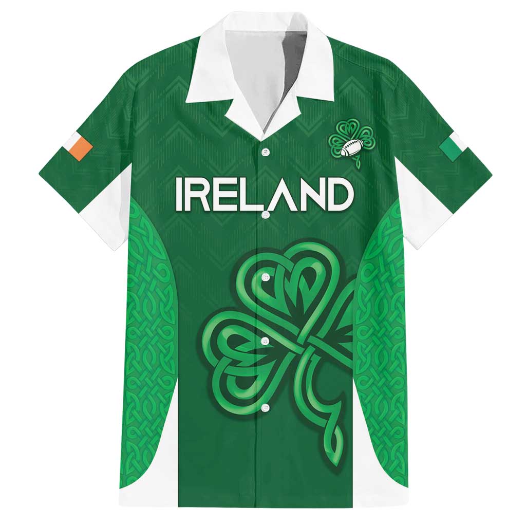Custom Ireland Rugby Hawaiian Shirt Irish Celtic Shamrock