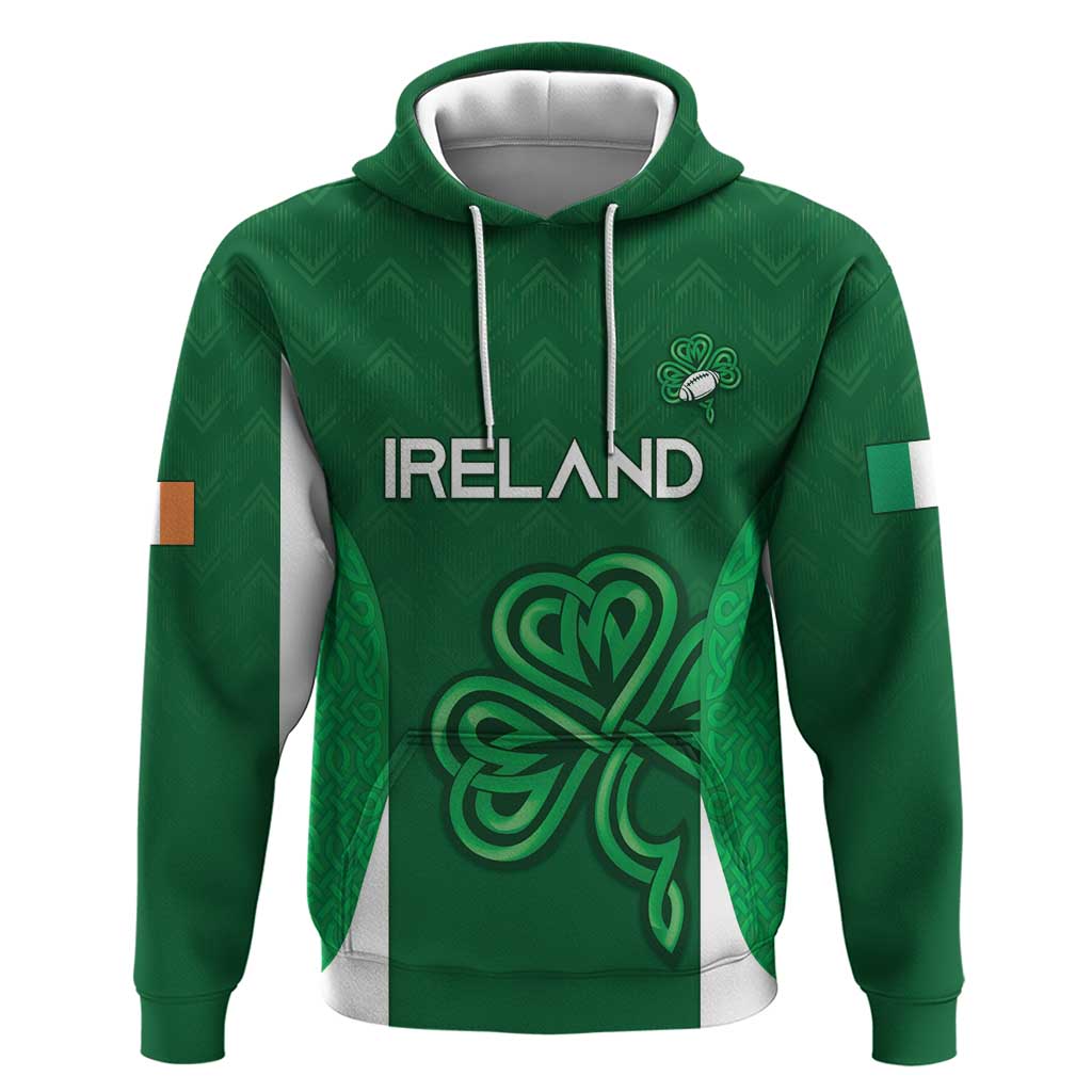 Custom Ireland Rugby Hoodie Irish Celtic Shamrock