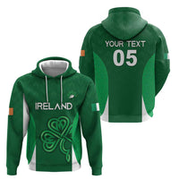 Custom Ireland Rugby Hoodie Irish Celtic Shamrock