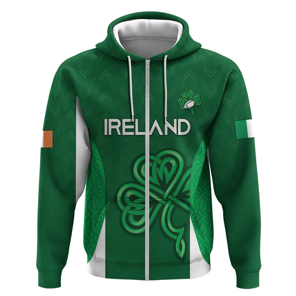 Custom Ireland Rugby Hoodie Irish Celtic Shamrock
