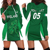 Custom Ireland Rugby Hoodie Dress Irish Celtic Shamrock