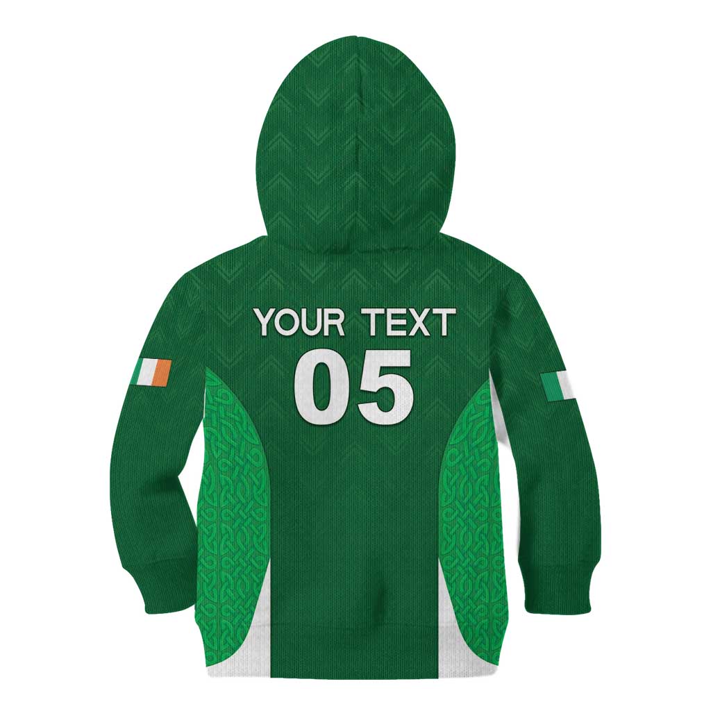 Custom Ireland Rugby Kid Hoodie Irish Celtic Shamrock