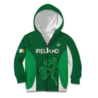 Custom Ireland Rugby Kid Hoodie Irish Celtic Shamrock