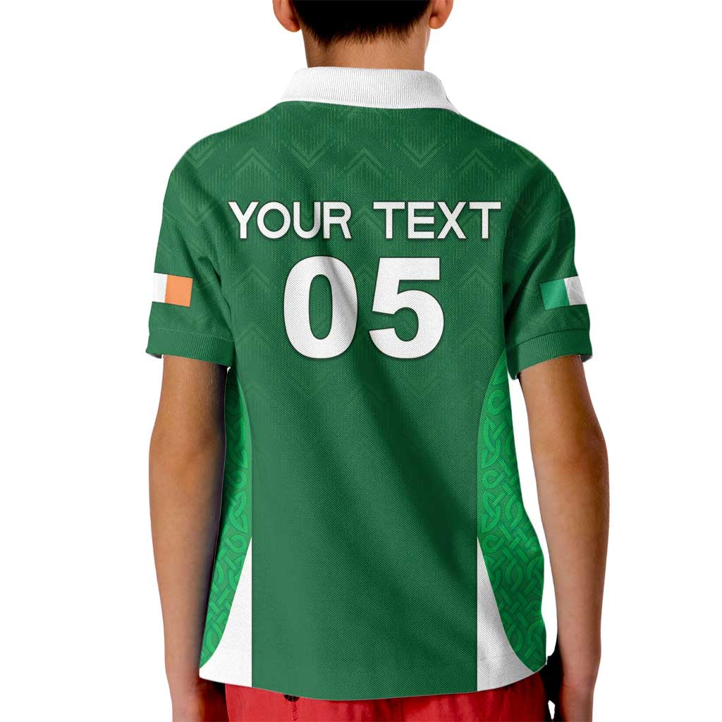 Custom Ireland Rugby Kid Polo Shirt Irish Celtic Shamrock