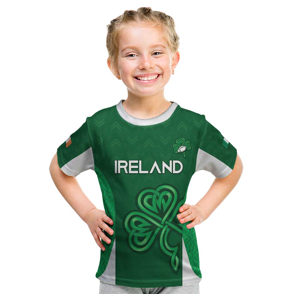 Custom Ireland Rugby Kid T Shirt Irish Celtic Shamrock