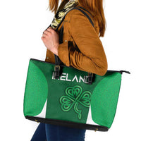 Ireland Rugby Leather Tote Bag Irish Celtic Shamrock