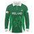 Custom Ireland Rugby Long Sleeve Polo Shirt Irish Celtic Shamrock