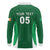 Custom Ireland Rugby Long Sleeve Polo Shirt Irish Celtic Shamrock