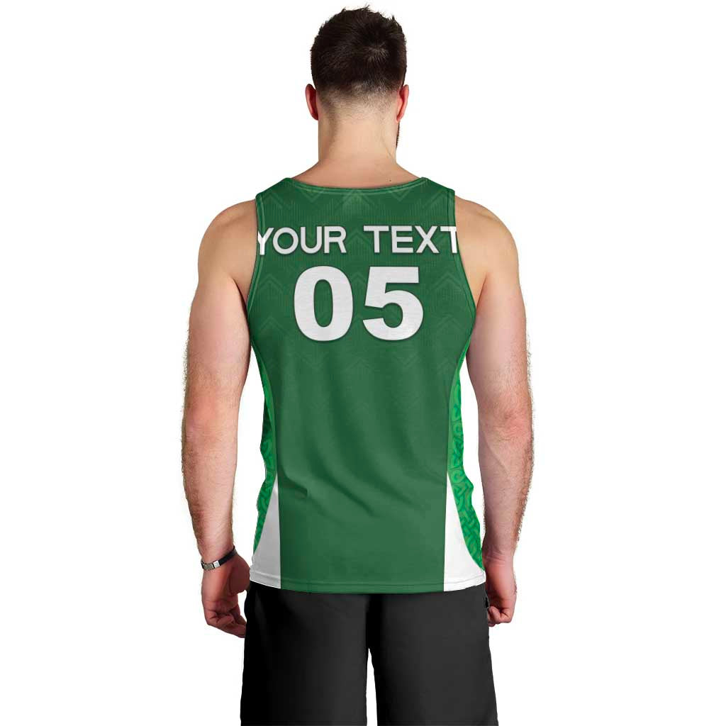 Custom Ireland Rugby Men Tank Top Irish Celtic Shamrock