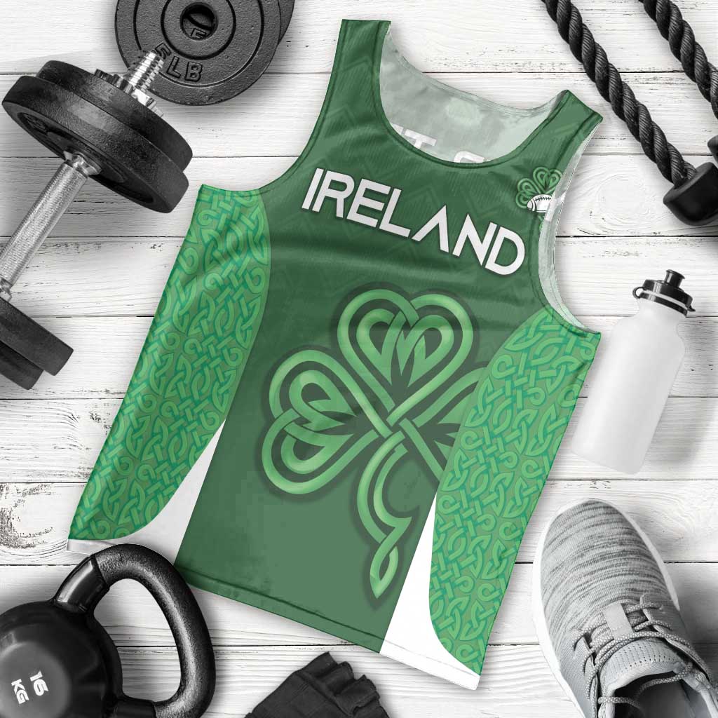 Custom Ireland Rugby Men Tank Top Irish Celtic Shamrock