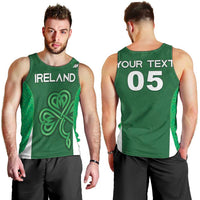 Custom Ireland Rugby Men Tank Top Irish Celtic Shamrock