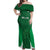 Custom Ireland Rugby Off Shoulder Maxi Dress Irish Celtic Shamrock