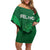 Custom Ireland Rugby Off Shoulder Short Dress Irish Celtic Shamrock