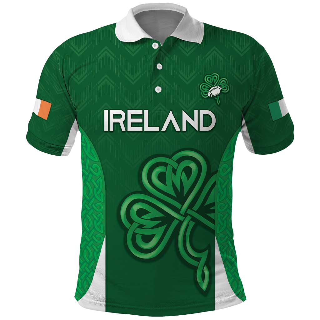Custom Ireland Rugby Polo Shirt Irish Celtic Shamrock