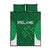 Ireland Rugby Quilt Bed Set Irish Celtic Shamrock