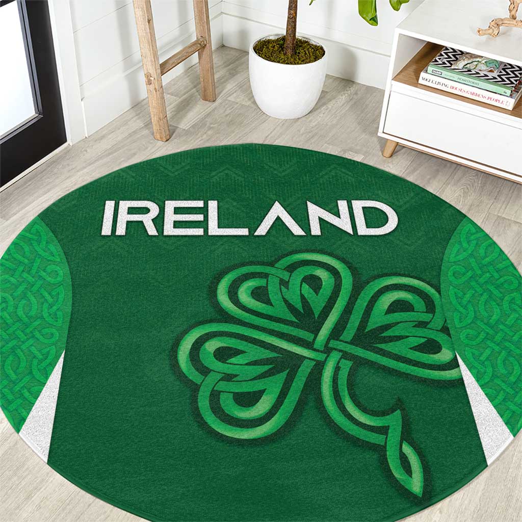 Ireland Rugby Round Carpet Irish Celtic Shamrock