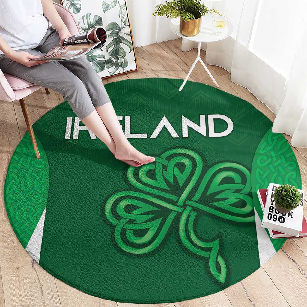 Ireland Rugby Round Carpet Irish Celtic Shamrock