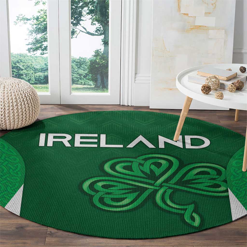 Ireland Rugby Round Carpet Irish Celtic Shamrock