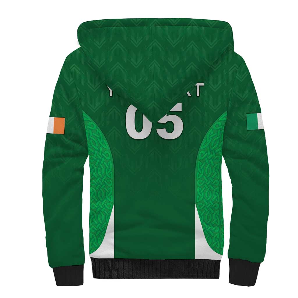 Custom Ireland Rugby Sherpa Hoodie Irish Celtic Shamrock