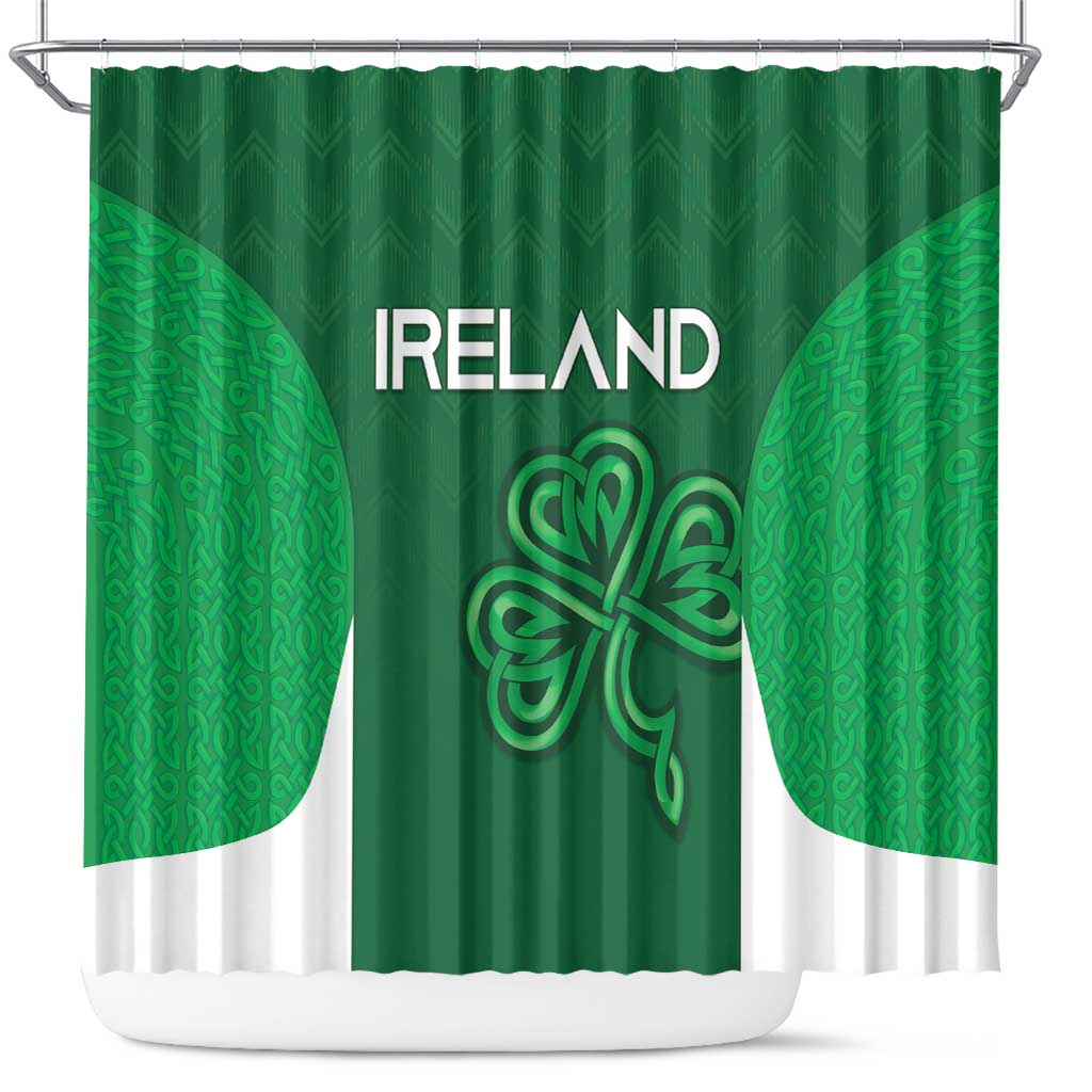 Ireland Rugby Shower Curtain Irish Celtic Shamrock