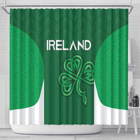 Ireland Rugby Shower Curtain Irish Celtic Shamrock