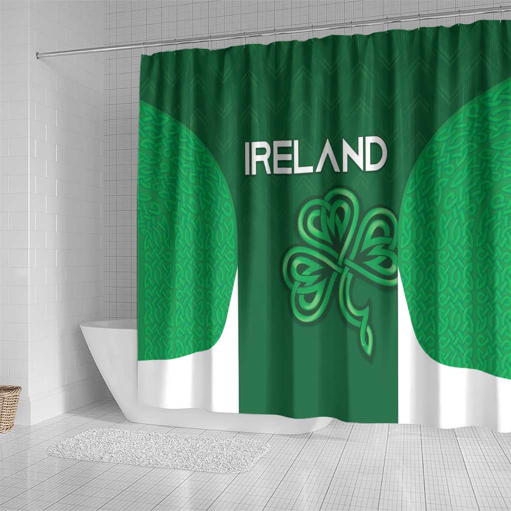 Ireland Rugby Shower Curtain Irish Celtic Shamrock
