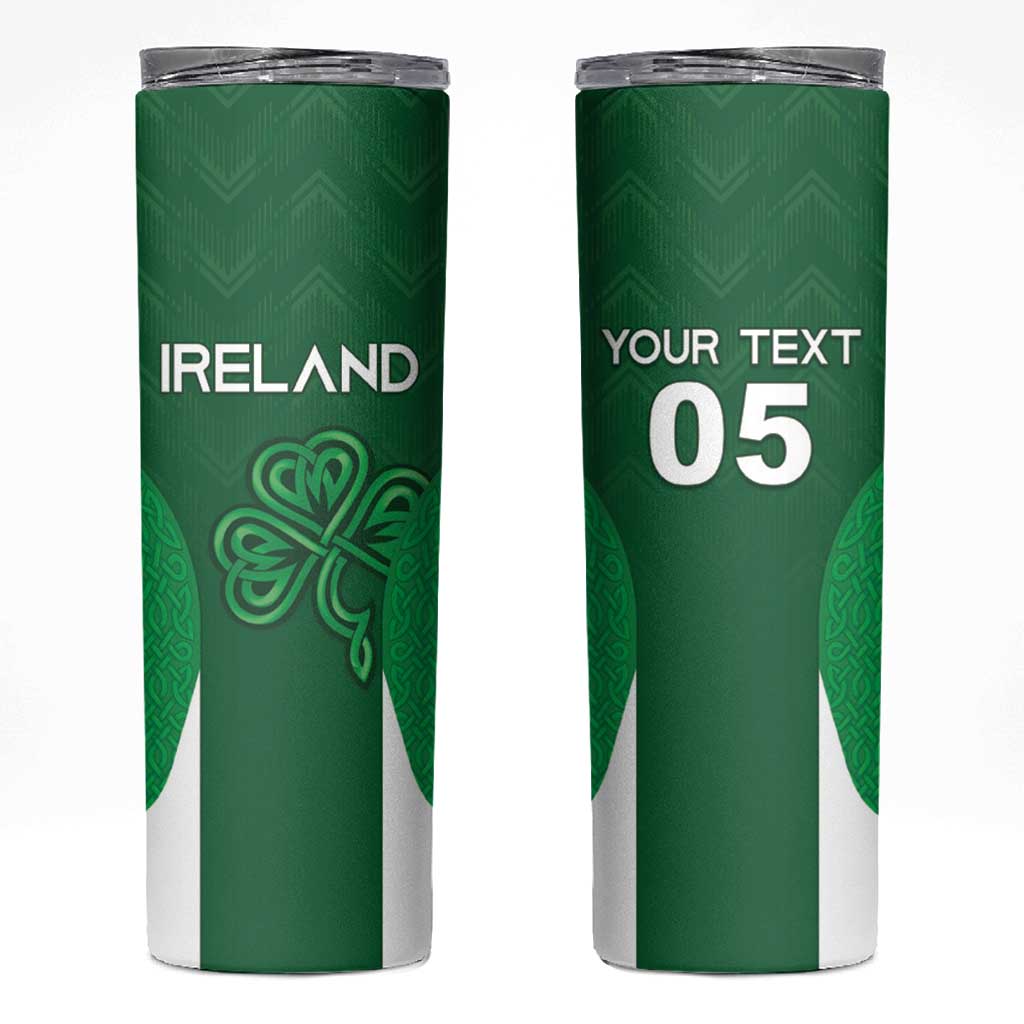 Custom Ireland Rugby Skinny Tumbler Irish Celtic Shamrock