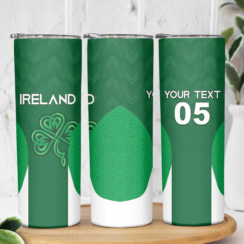 Custom Ireland Rugby Skinny Tumbler Irish Celtic Shamrock
