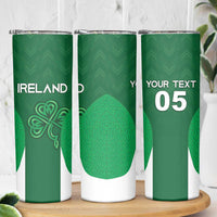 Custom Ireland Rugby Skinny Tumbler Irish Celtic Shamrock
