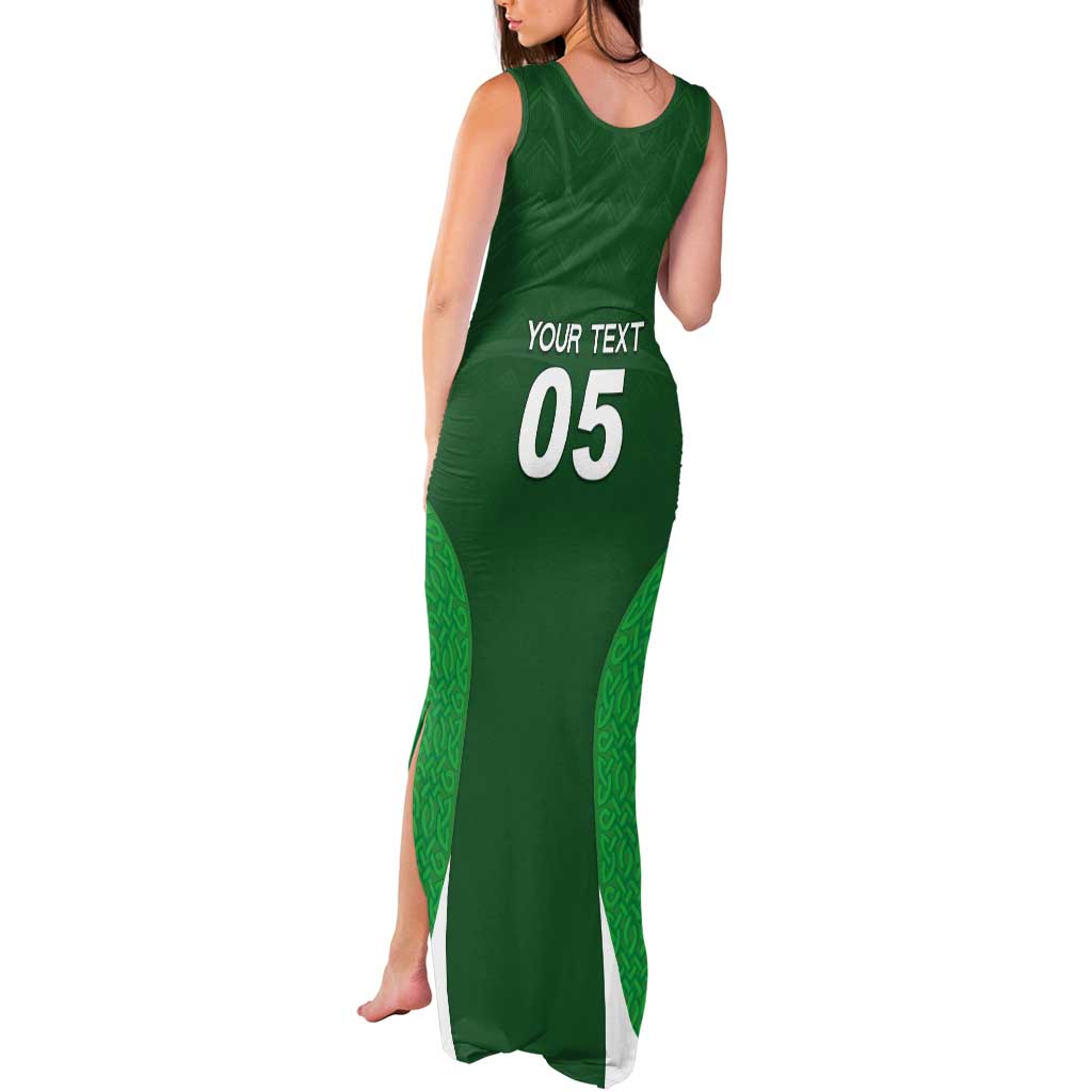 Custom Ireland Rugby Tank Maxi Dress Irish Celtic Shamrock