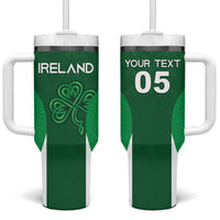 Custom Ireland Rugby Tumbler With Handle Irish Celtic Shamrock