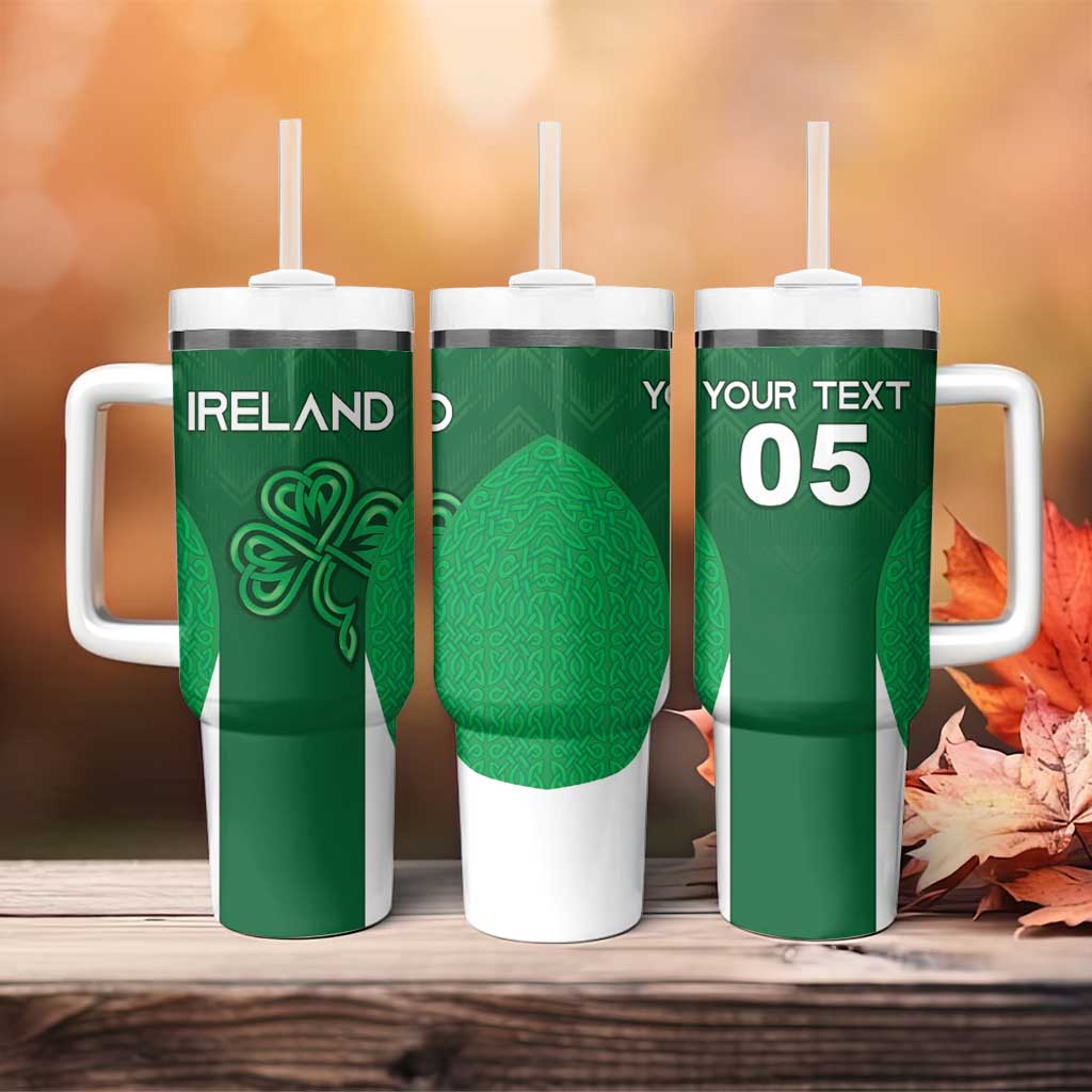 Custom Ireland Rugby Tumbler With Handle Irish Celtic Shamrock