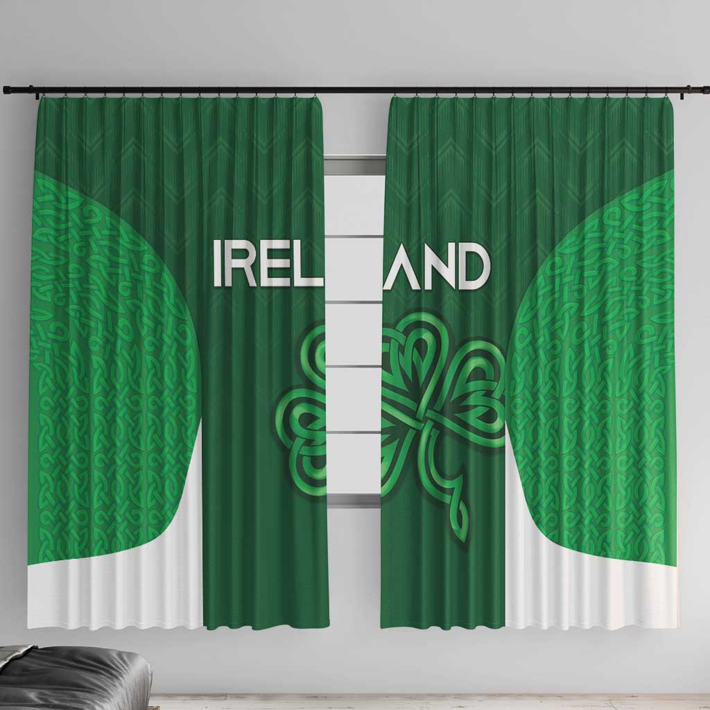 Ireland Rugby Window Curtain Irish Celtic Shamrock