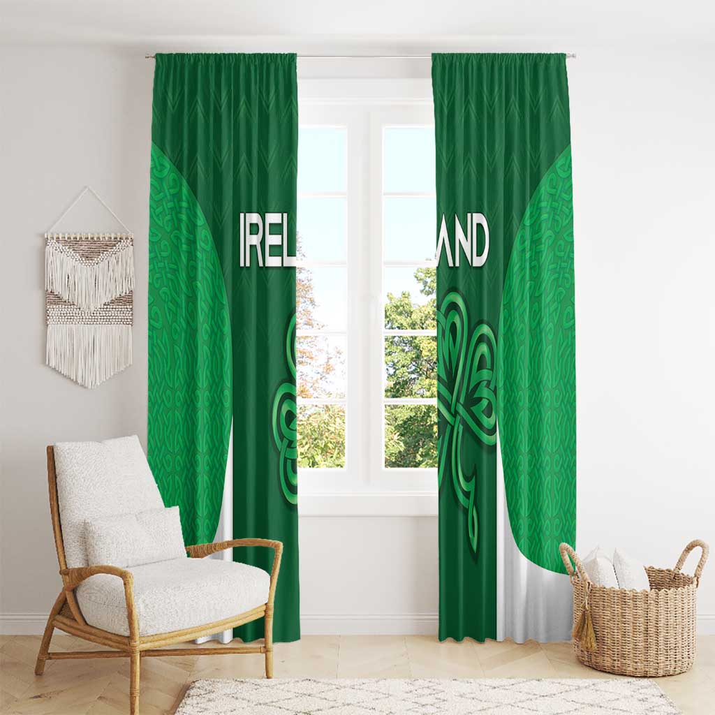 Ireland Rugby Window Curtain Irish Celtic Shamrock