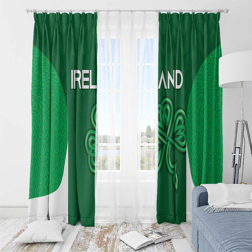 Ireland Rugby Window Curtain Irish Celtic Shamrock