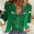 Custom Ireland Rugby Women Casual Shirt Irish Celtic Shamrock