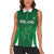 Custom Ireland Rugby Women Sleeveless Polo Shirt Irish Celtic Shamrock