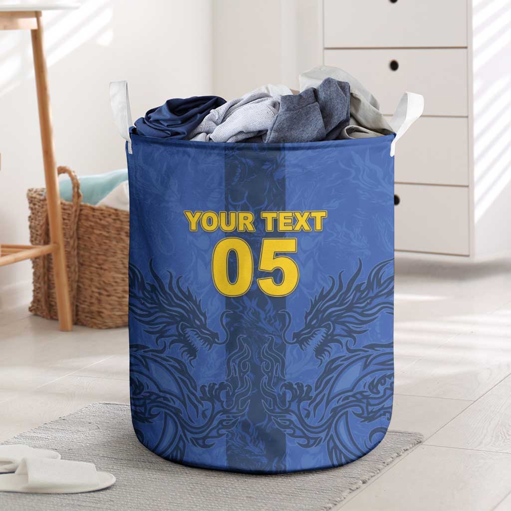 Custom Bosnia And Herzegovina Football Laundry Basket Zmajevi Rising Strong