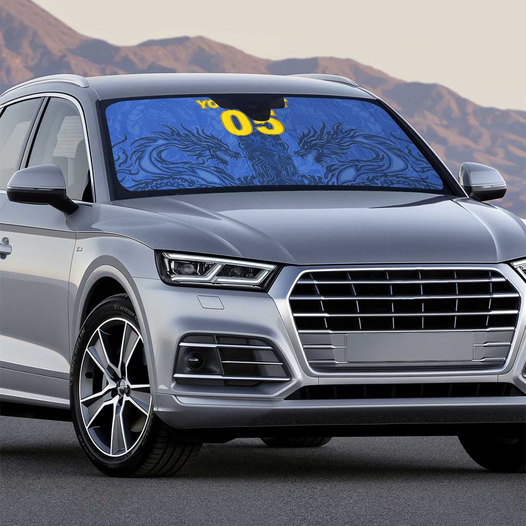 Custom Bosnia And Herzegovina Football Auto Sun Shade Zmajevi Rising Strong