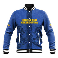 Custom Bosnia And Herzegovina Football Baseball Jacket Zmajevi Rising Strong