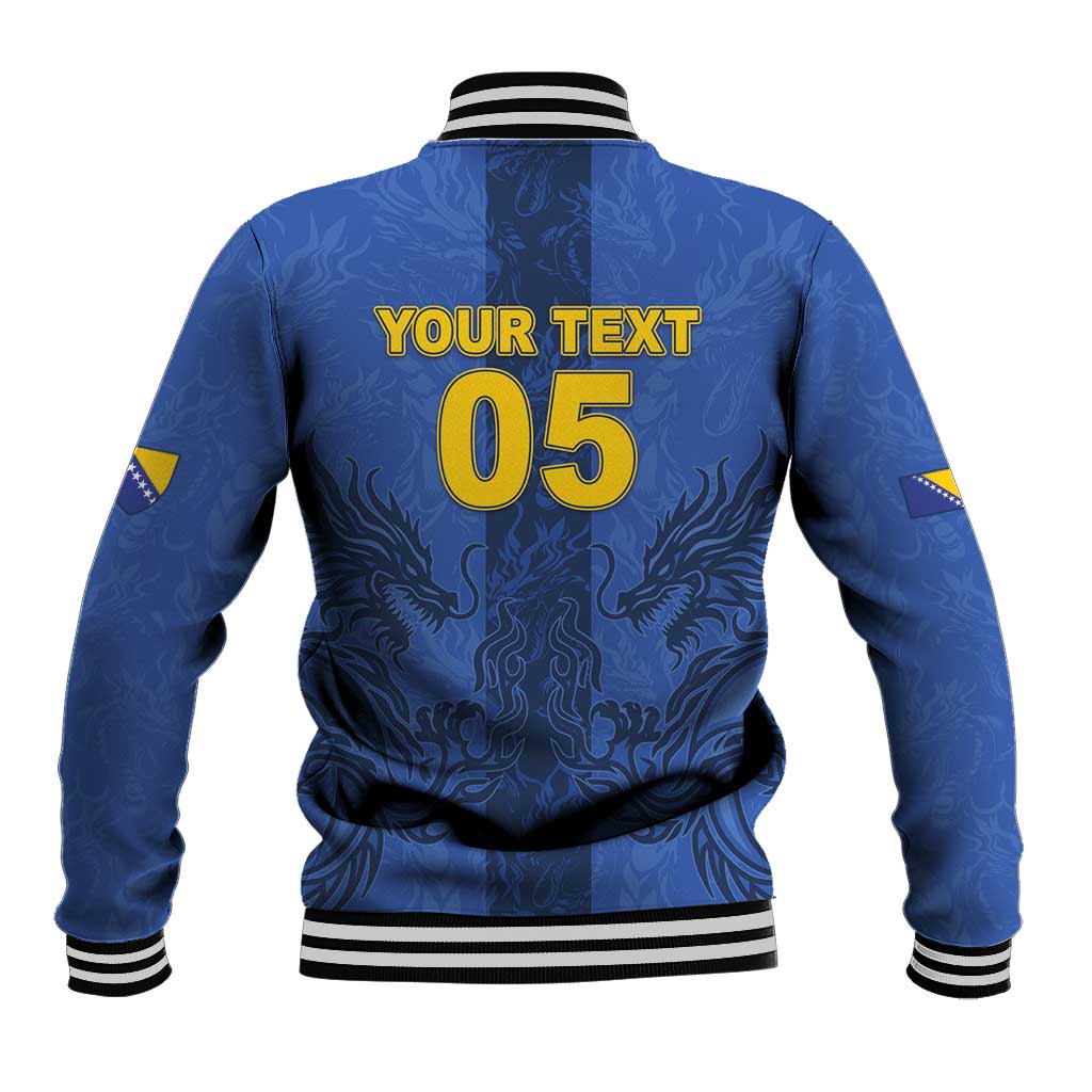 Custom Bosnia And Herzegovina Football Baseball Jacket Zmajevi Rising Strong