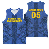 Custom Bosnia And Herzegovina Football Basketball Jersey Zmajevi Rising Strong