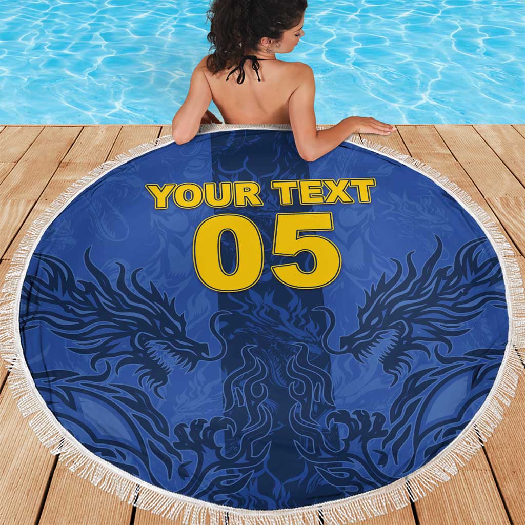 Custom Bosnia And Herzegovina Football Beach Blanket Zmajevi Rising Strong