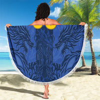 Custom Bosnia And Herzegovina Football Beach Blanket Zmajevi Rising Strong