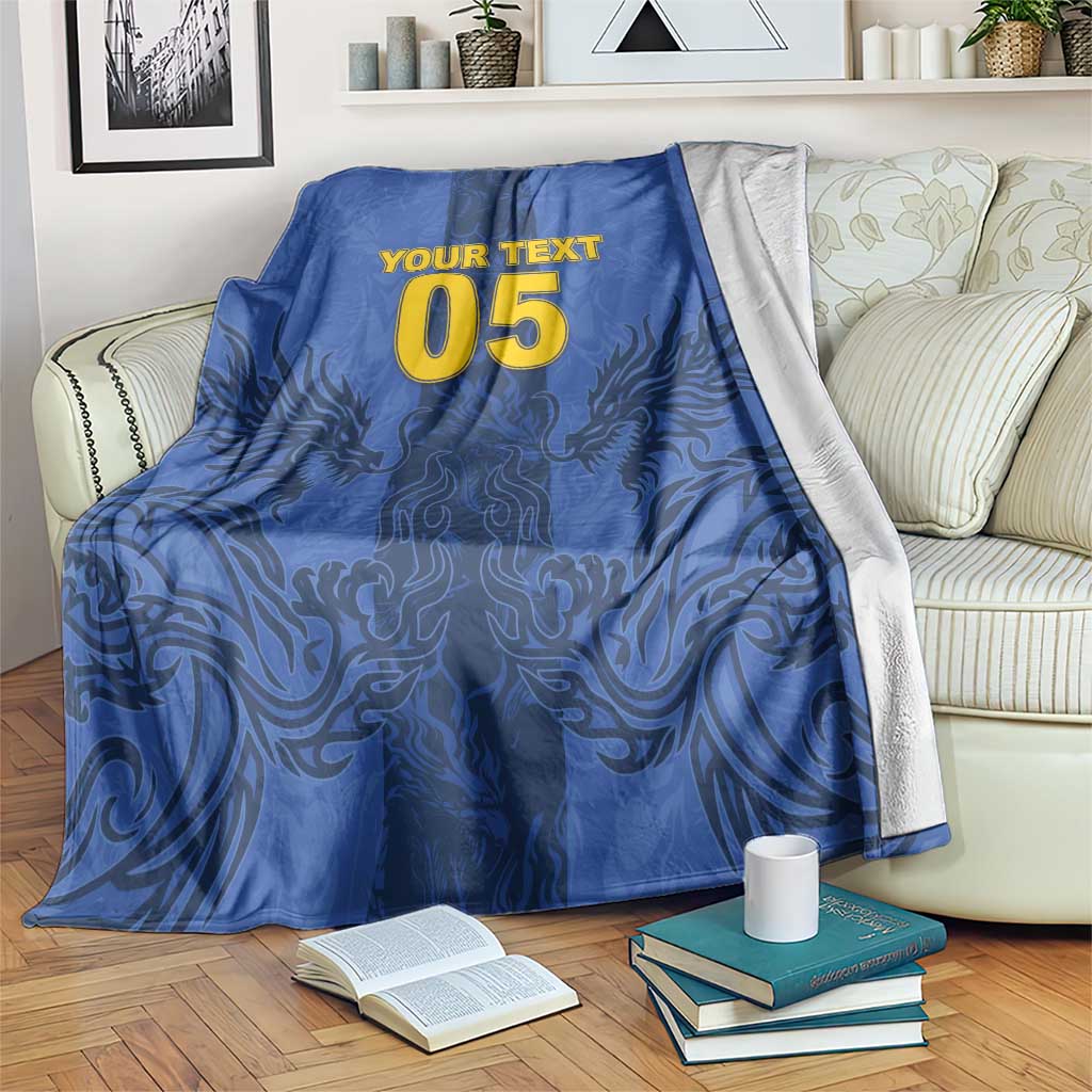 Custom Bosnia And Herzegovina Football Blanket Zmajevi Rising Strong