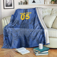 Custom Bosnia And Herzegovina Football Blanket Zmajevi Rising Strong