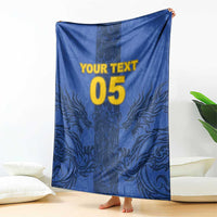 Custom Bosnia And Herzegovina Football Blanket Zmajevi Rising Strong