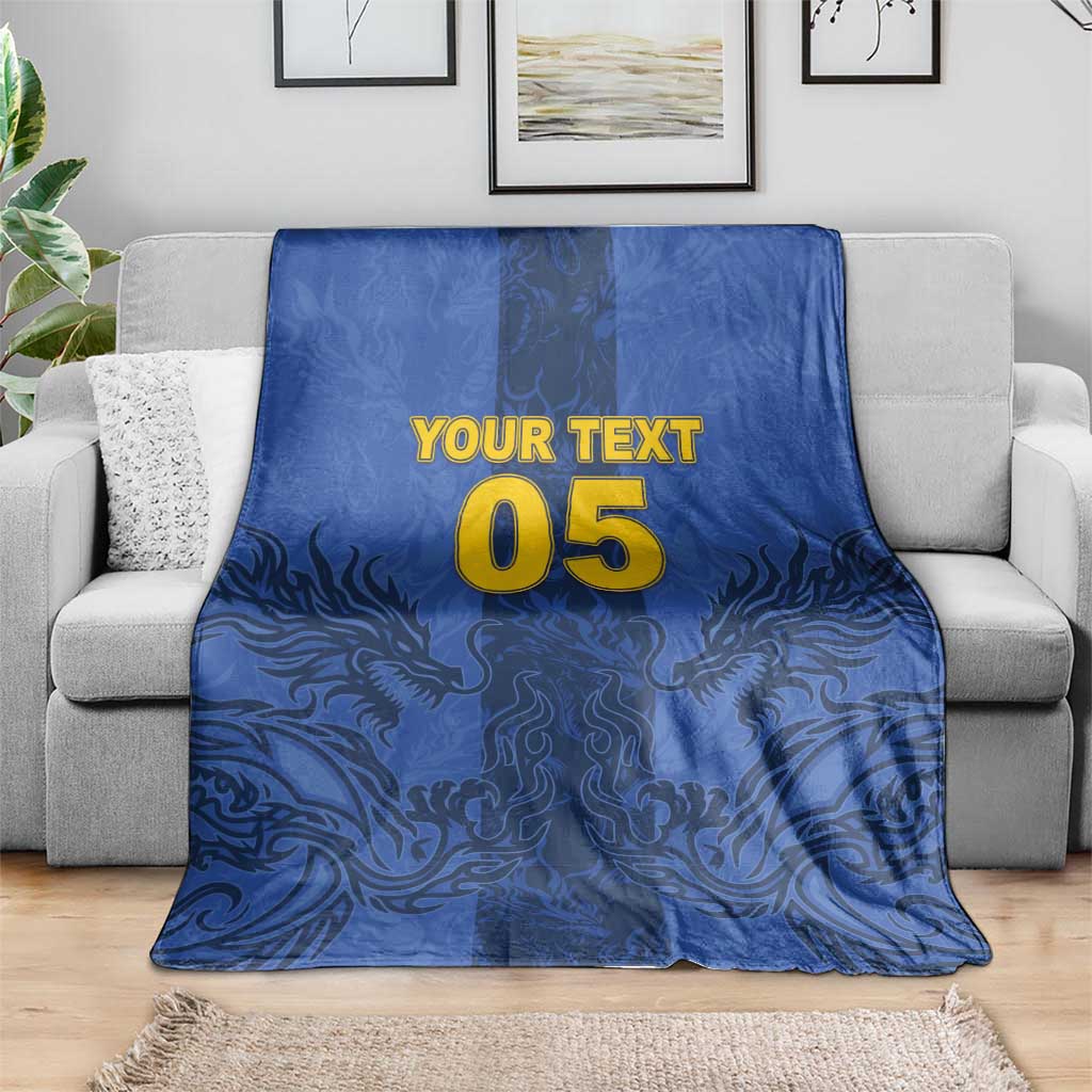 Custom Bosnia And Herzegovina Football Blanket Zmajevi Rising Strong